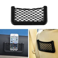 universal car sticker seat side back storage net bag phone holder pocket organizer stowing tidying