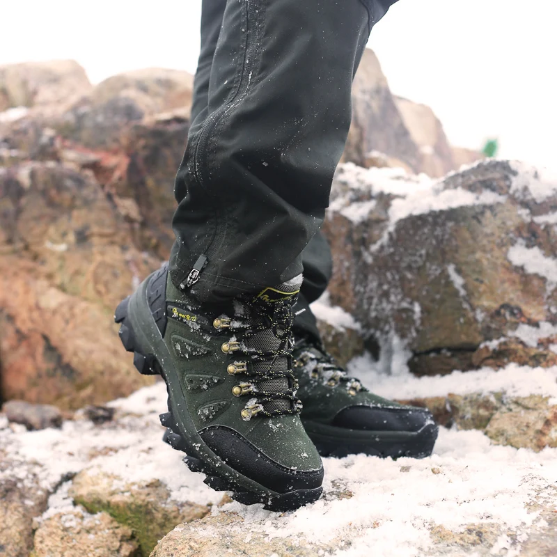 UPUPER/зимние мужские ботинки для мужчин зимние теплые меховые и плюшевые