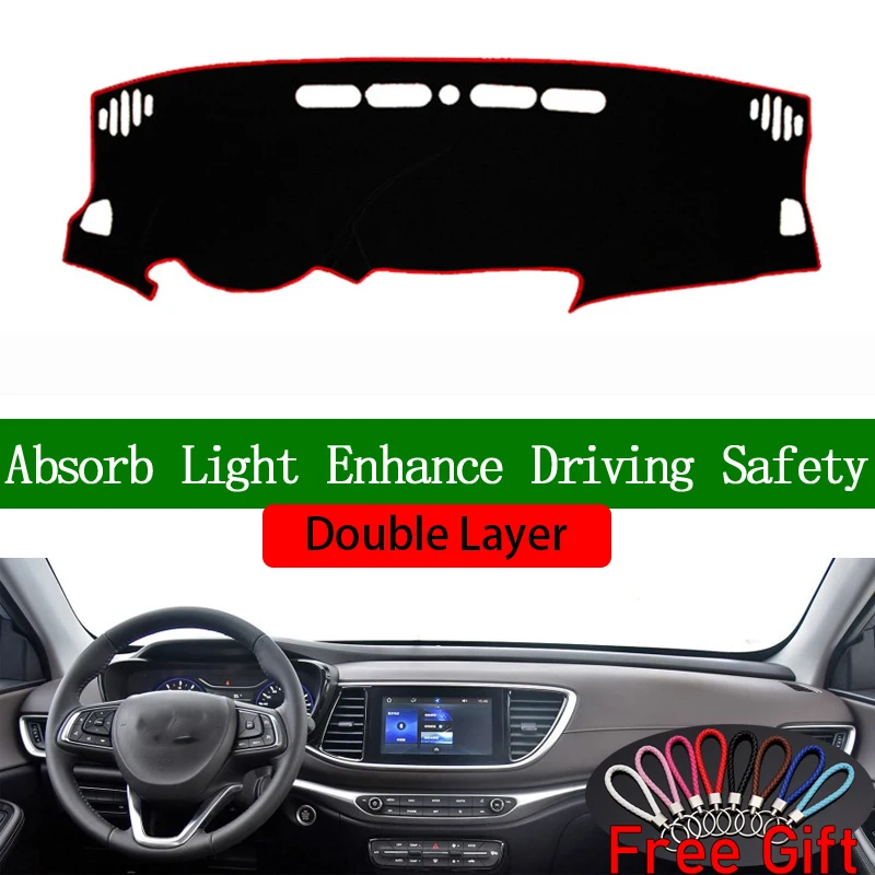 

Double Layer Car Stickers For GAC Trumpchi GA4 2018 Dashboard Cover Car Accessories Interior Anti-UV Car Decals