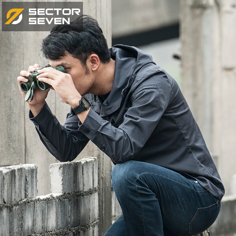 Женский Осенний плащ Sector Seven черный непромокаемый средней длины верхняя одежда