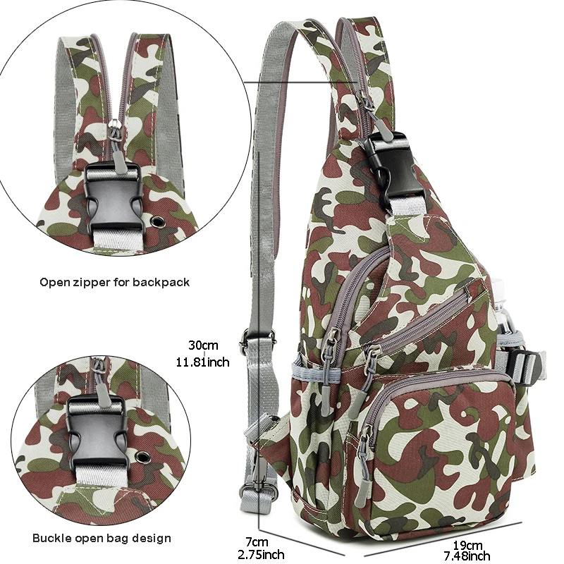 Boshikang Sling Bag Oxford Chest Pack Men Messenger Bags Casual Travel Male Small Crossbody Camouflage Teenager Daypack | Багаж и сумки