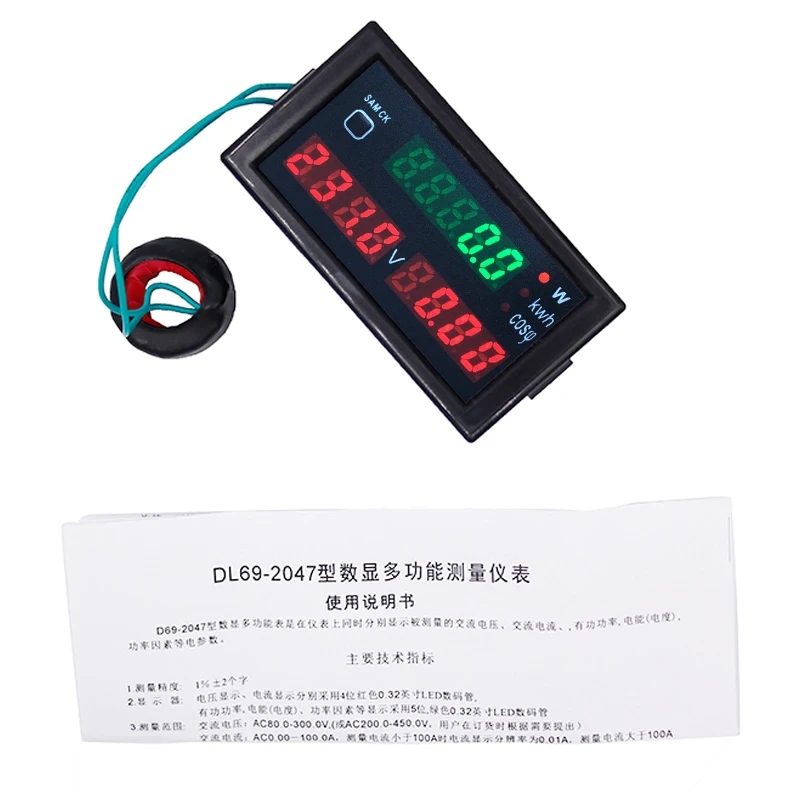 10 шт./лот многофункциональный светодиодный дисплей измеритель мощности