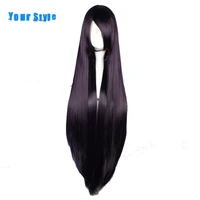 your style synthetic long straight cosplay hair wigs women purpl brown high temperture fiber