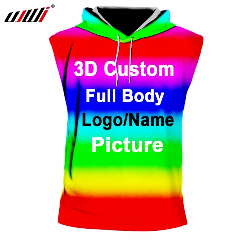 UJWI шапка с фирменным знаком жилет уличная хип хоп майка унисекс модный дизайн 3d