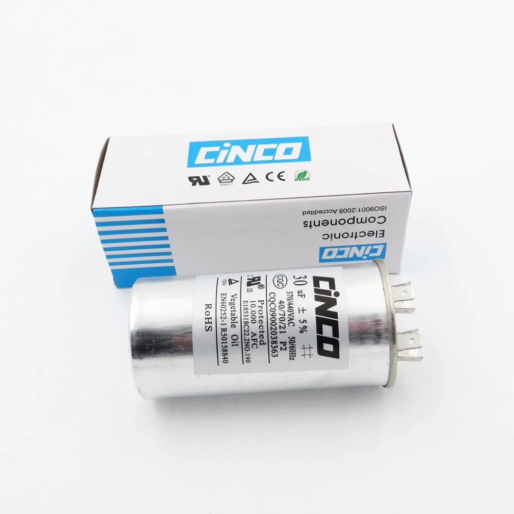 Motor Start Capacitor CBB65 30uF 370/440VAC Run Air Conditioner Compressor Aluminum Can P2 CBB65A-1 30mfd 30mf 450V | Обустройство