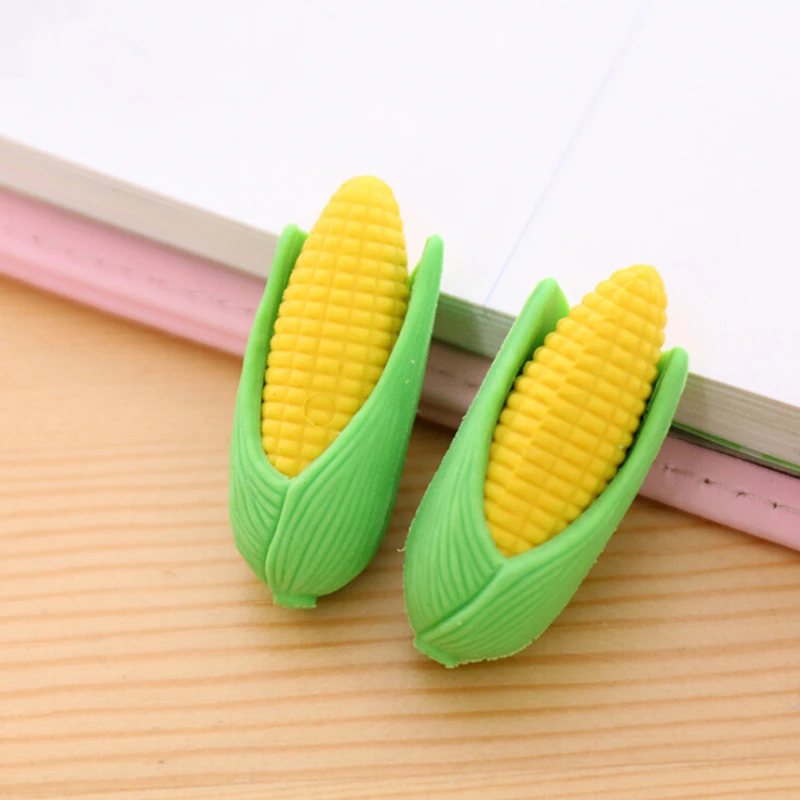 Корейские канцелярские товары для студентов милые как ластик в виде кукурузы две