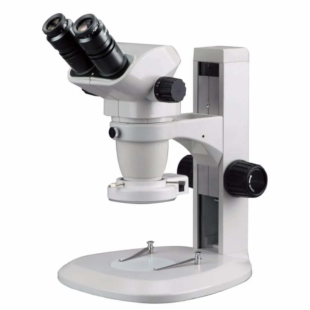 

Zoom Microscope-AmScope Supplies Ultimate 6.7x-45x Binocular Parfocal Stereo Zoom Microscope on Track Stand & 64 LED Ring Light