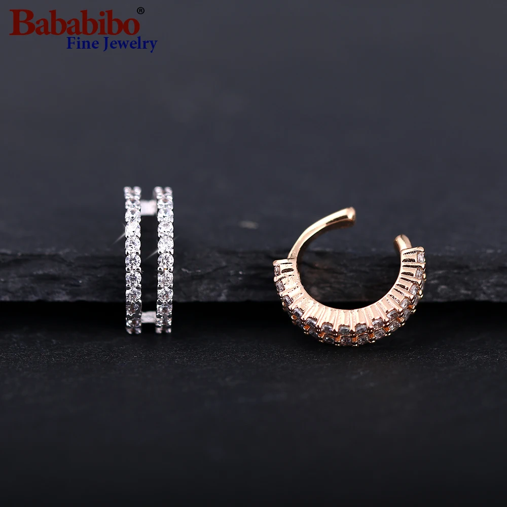 

1Pc AAA CZ Circle No Pierced Clip Earrings