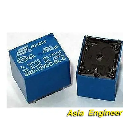 10x12V DC SONGLE Реле мощности стандартного типа печатной платы (art.: 78507231c) - 78507231c
