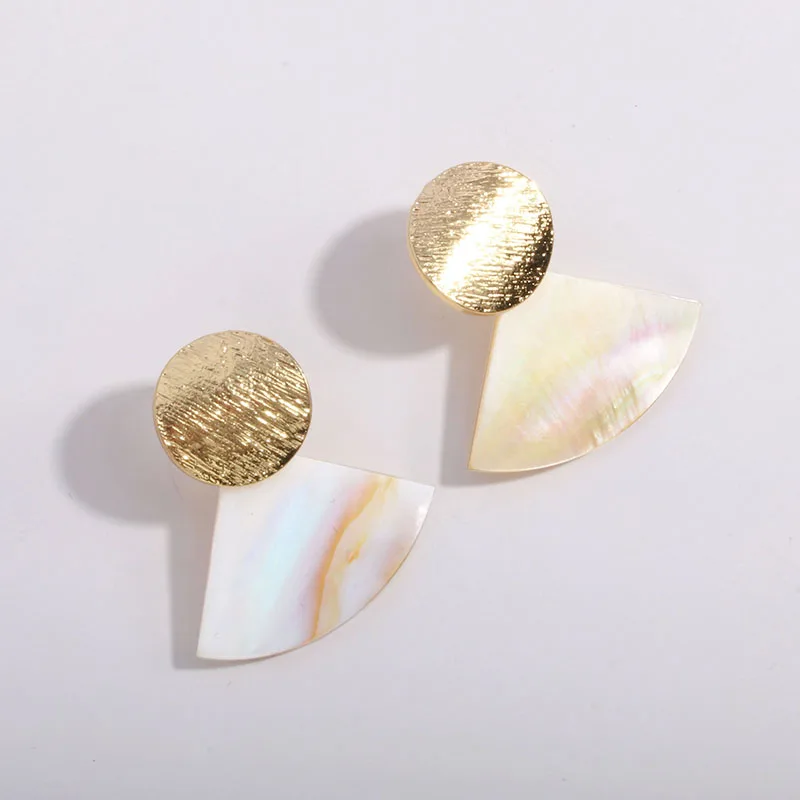 1 шт. 2019 новые натуральные серьги капли в виде ракушки для женщин длинные с