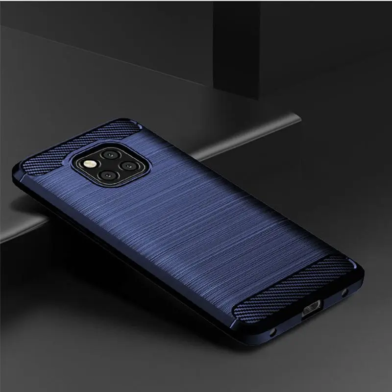 Ollivan для huawei Коврики 20 Lite случае Pro силиконовые TPU щеткой текстура углеродного