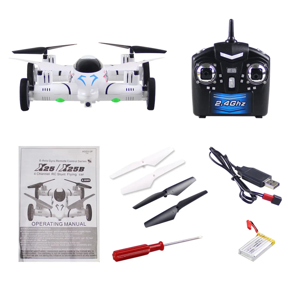 

Air-Ground RC Flying Car 2.4Ghz 4CH One-Key Return Remote Control with LED Light Kids Toy BM88