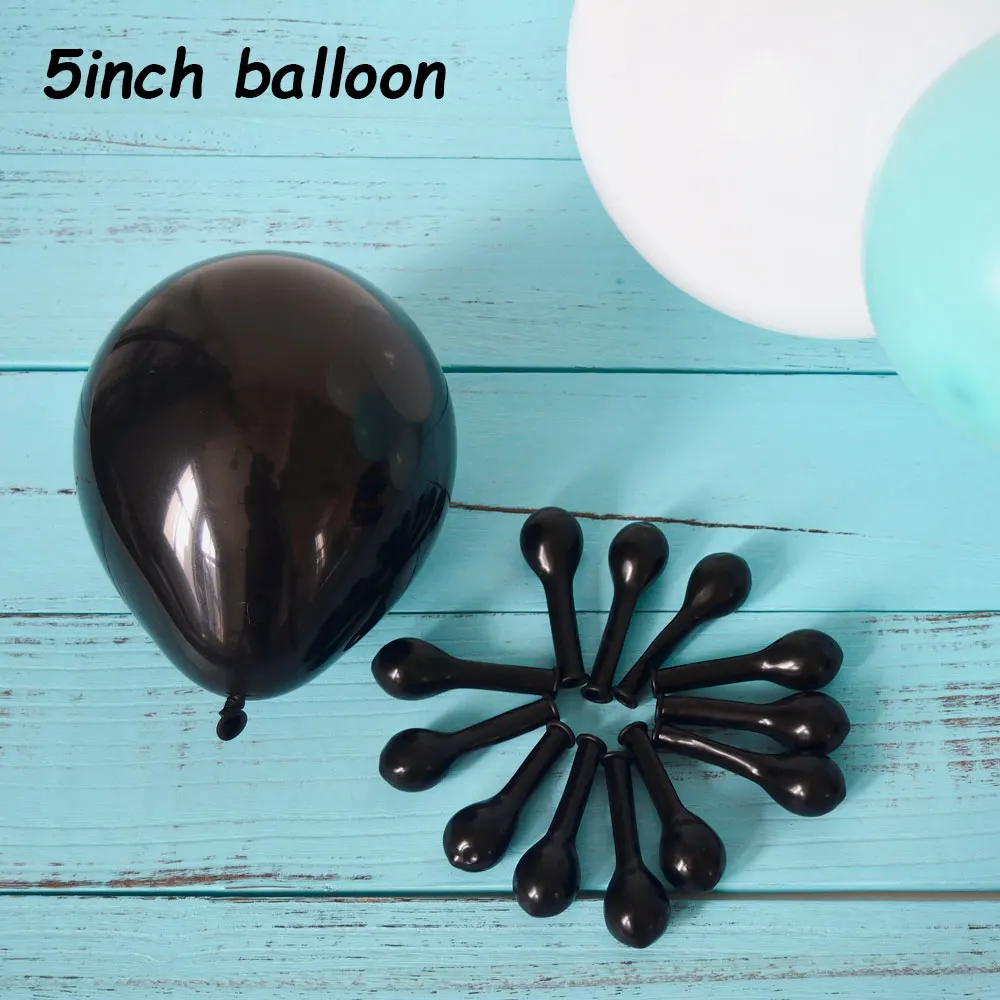 5inch black Воздушные латексные воздушные шары, украшения для дня рождения, Детские воздушные шары, мини-Воздушные шары, вечерние, 50 лет - Цвет: 5inch black