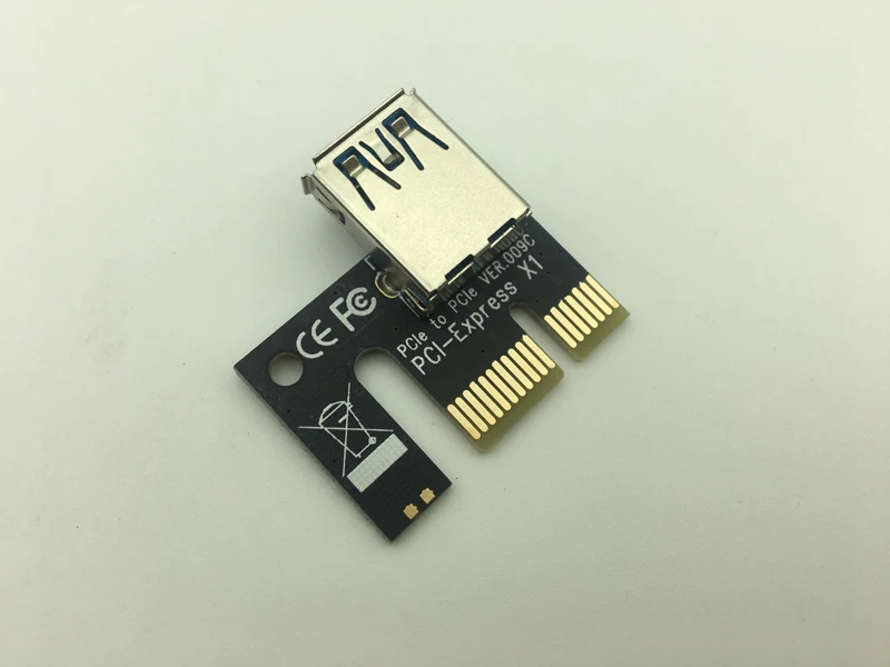 Riser Black VER 009C Высокое качество USB 3 0 PCI-Express 1X до 16X PCI-E расширитель Card для BTC Bitcoin Miner
