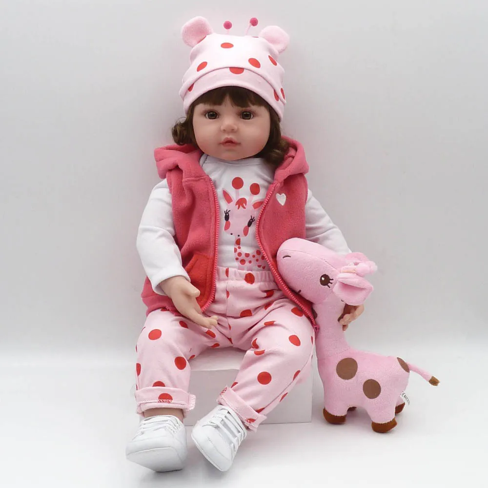 47 см Bebes Мягкая силиконовая кукла младенец Детские Куклы Силиконовые Menina куклы на