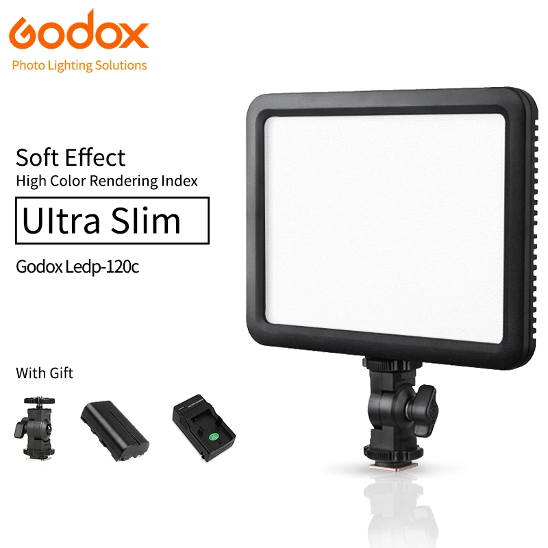 Godox 120C ультра тонкий белый светодио дный свет с литиевая батарея фотографической