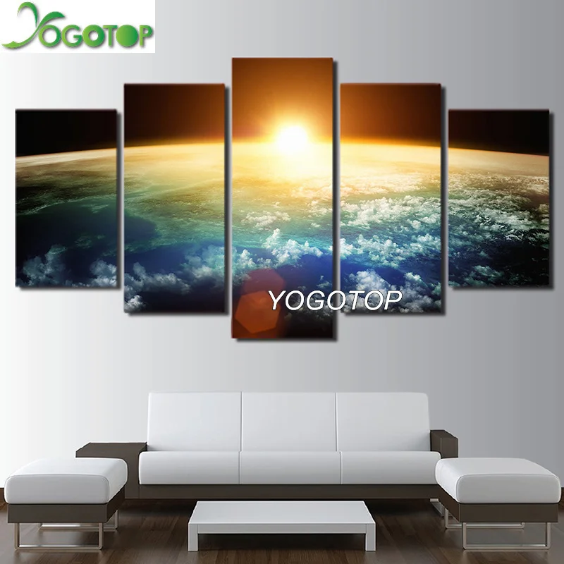 

YOGOTOP DIY Diamond Painting Cross Stitch Full Embroidery 5D Square/Round Drill Mosaic Art Universe Sunshine space 5pcs ML654