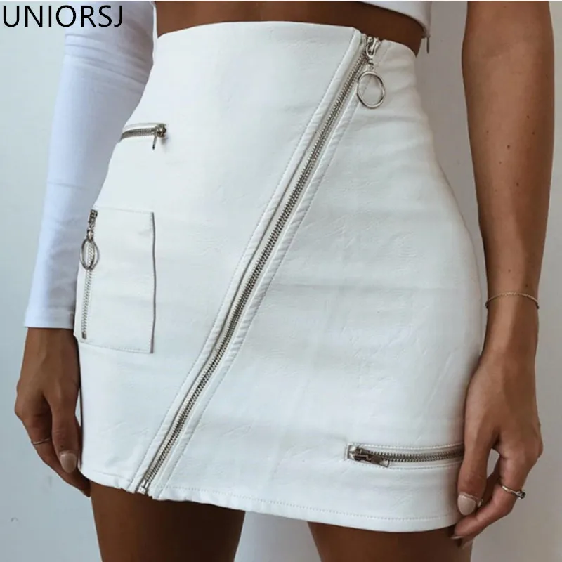 Белая юбка в Корейском стиле Женская трапециевидной формы уличном летняя с