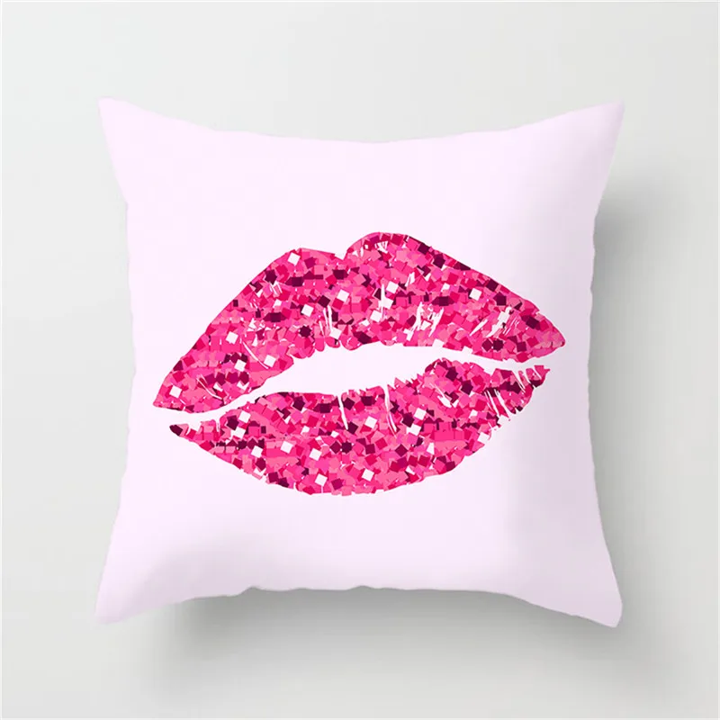 Сексуальная Подушка с рисунком губы Fuwatacchi чехол для подушки тропическим