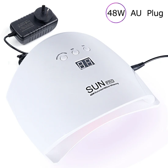 AU Plug 48 Вт Сушилка для ногтей УФ-светодиодный светильник всех типов гель-лака лампа для маникюра солнечный светильник 30 s/60 s/99 s таймер с ЖК-дисплеем TRSUN PRO - Цвет: AU Plug