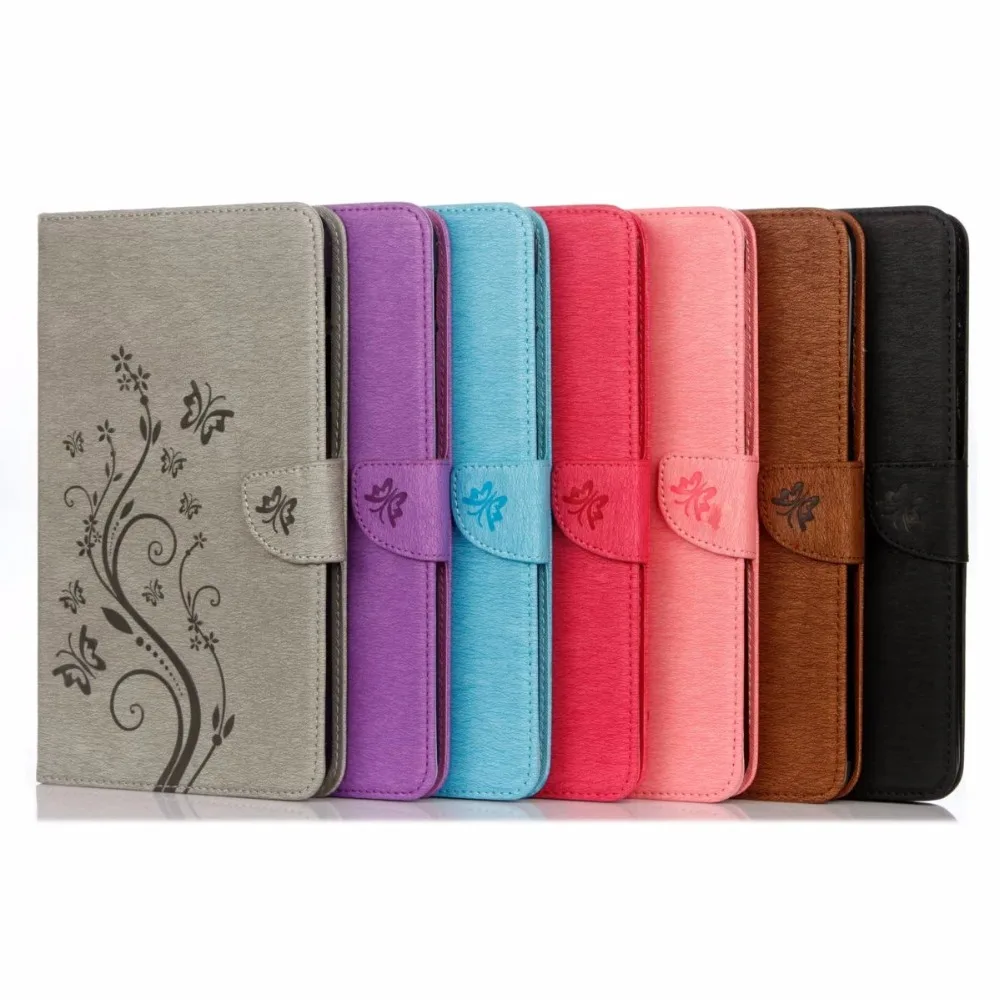 

For Samsung Galaxy Tab E 8.0 T377 SM-T377 Cases Covers Feather Pattern PU Leather + Silicon Wallet Flip Stand Card Tablet Cases