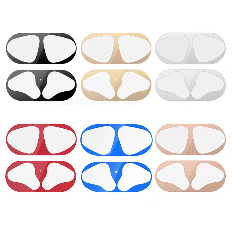 Металлическая защитная наклейка от пыли для Air pods 2 чехол наушников AirPods пленка | Аксессуары для наушников -33013380184
