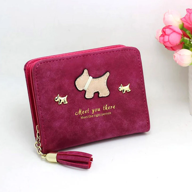 Новинка Брендовые женские короткие сумочки кошельки мелкодисперсный кожаный