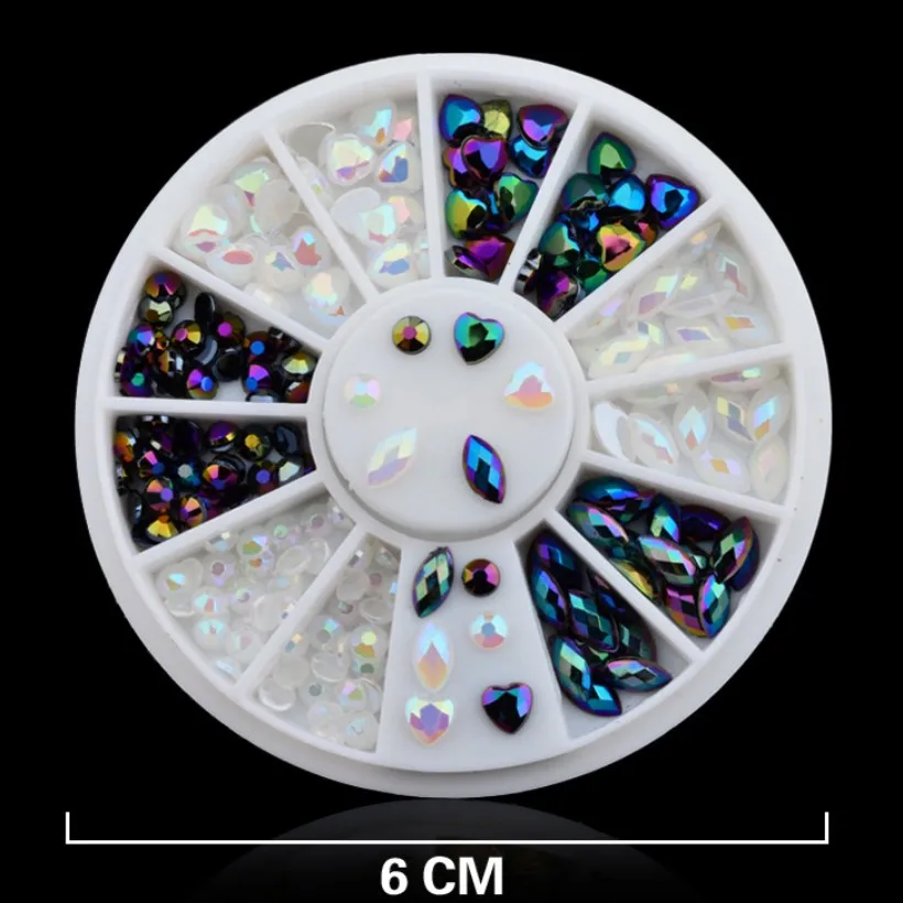 Акции! Кристаллы AB 3D Стразы для дизайна ногтей в форме сердца DIY декоративные