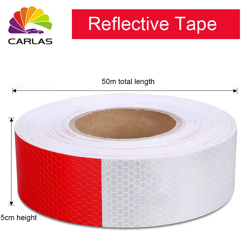 

CARLAS Free Freight Red White Temporary Traffic Signs Custom Printed Reflective Tape For Car Safety
