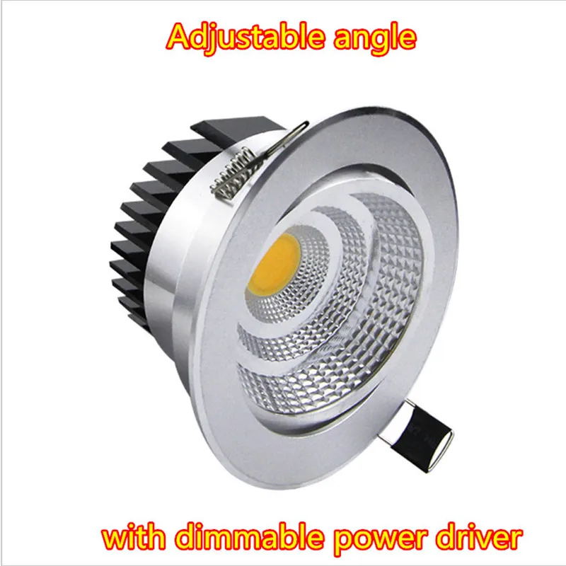 Регулируемый угол Серебряный ультра великолепный Диммируемый светодиодный