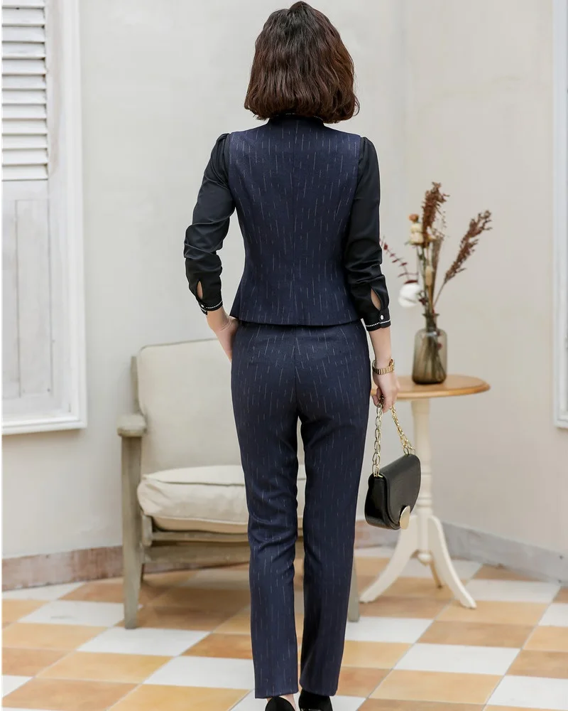 Женский Деловой брючный костюм формальный жилет и деловые костюмы комплекты