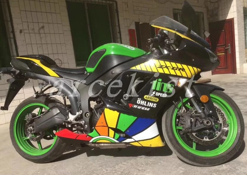 Антиблокировочная система, мотоциклетные обтекатели комплект подходит для kawasaki Ninja ZX6R 636 2007 2008 07 08 6R ZX-6R 600CC Кузов Набор изготовленный на заказ Радуга