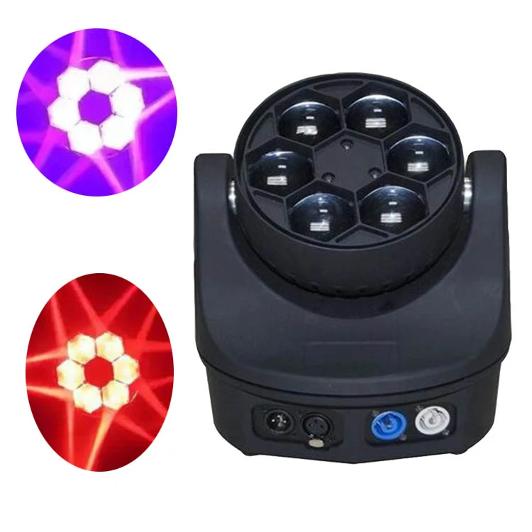 Светодиодная мини лампа 4 в 1 6*15 Вт DMX512 с движущейся головкой|moving head light|beam lightparty