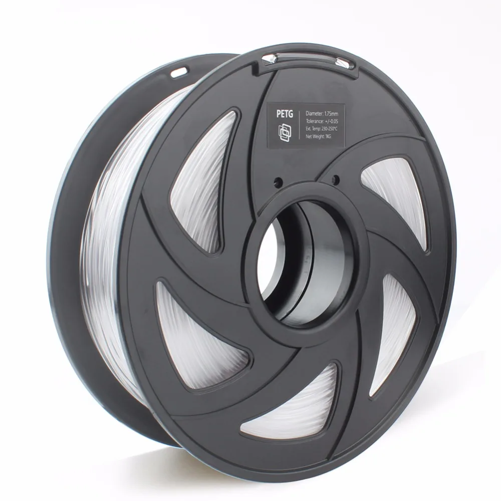 CREOZONE Премиум PETG нить 1 75 мм кг Катушка Высокая прозрачность и четкость для 3D