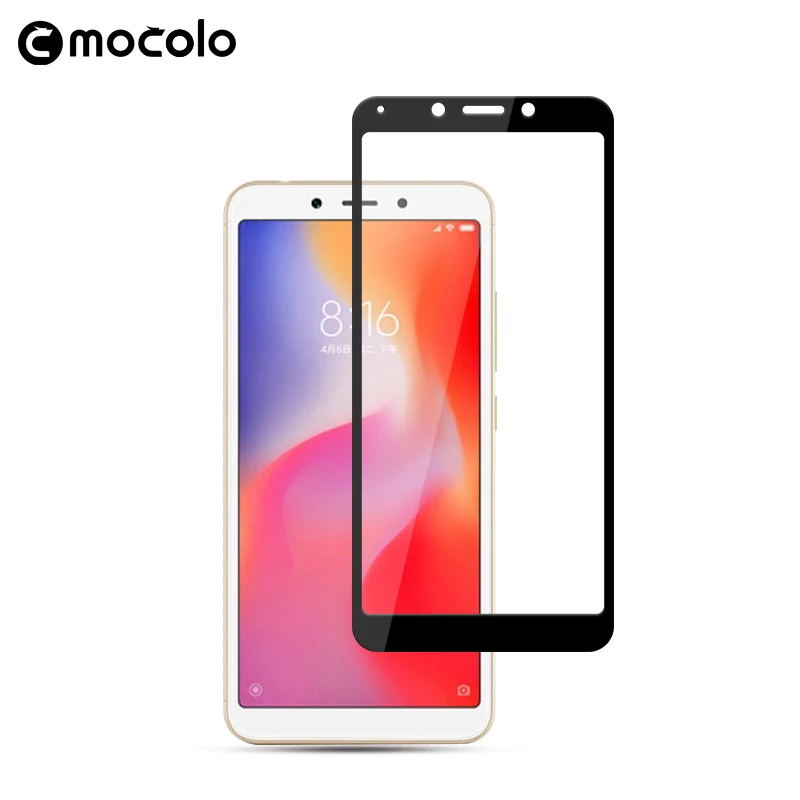 Защитная пленка для Xiaomi Redmi 6 6A оригинальная экрана с полным покрытием Mocolo 9H из