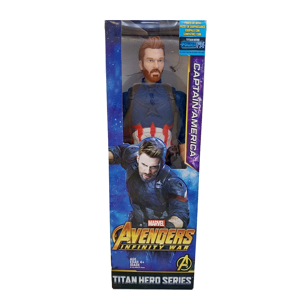 with box Hasbro Marvel игрушки Мститель эндшпиль 30 см супер герой Тор Капитан танос Росомаха Человек-паук Железный человек фигурка игрушка куклы - Цвет: with box