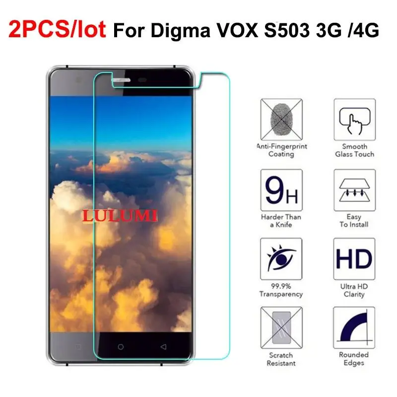 2 шт. универсальная защитная пленка из закаленного стекла для Digma CITI ATL 4G HIT Q500