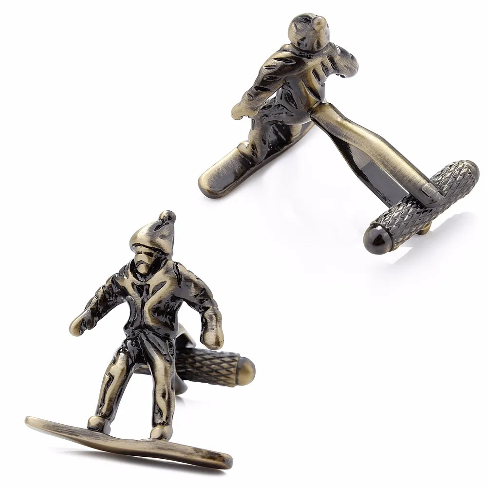 Запонки HAWSON в спортивном стиле запонки для катания на лыжах бронзовые мужчин