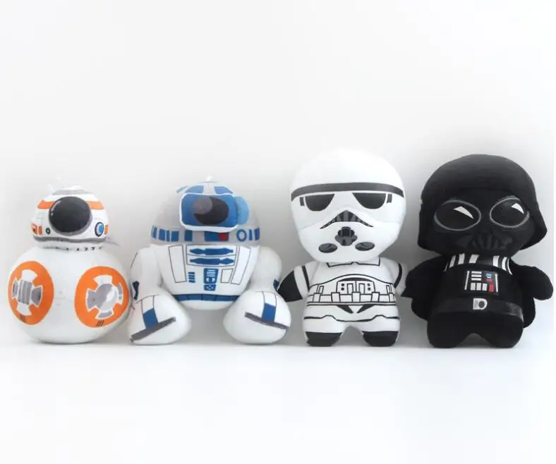Звездные войны 4 шт. Дарт Вейдер и Штурмовик робот BB 8 R2 D2 фильм плюшевые куклы