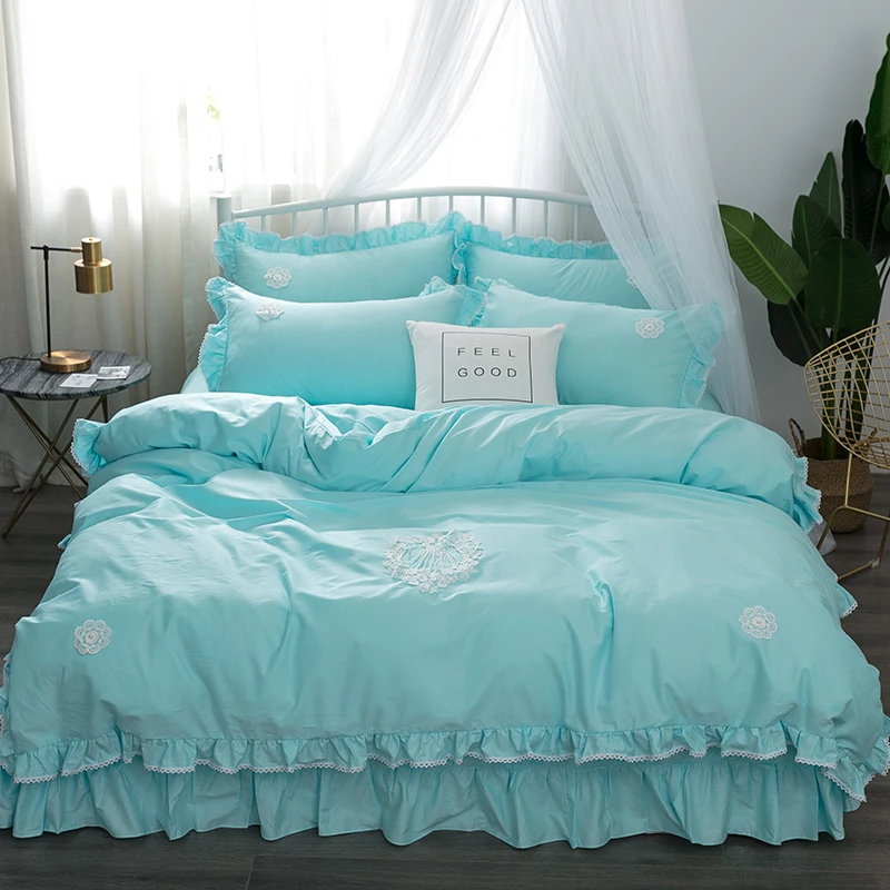 

Luxury princess Bedding Set queen king size for girls bedsheet set Bed set duvet cover bedroom set pillowcases