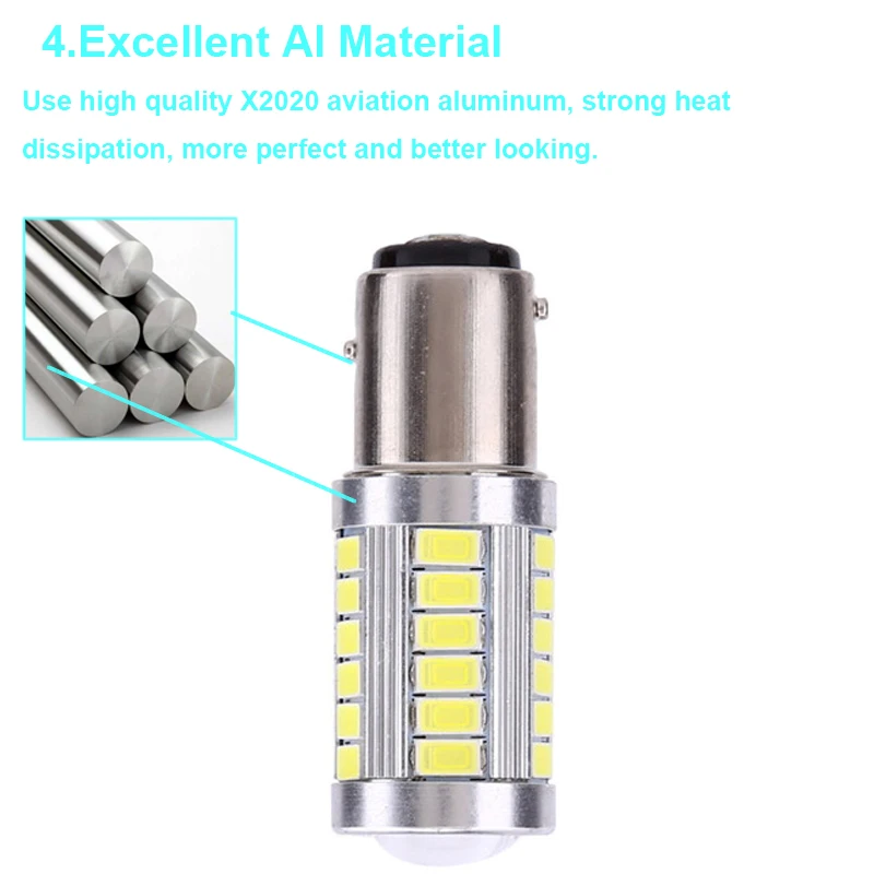 2 шт./лот S25 P21/5 Вт 1157 BAY15D BAZ15D 5630 33 SMD 5730 светодио дный автомобилей тормозные задние
