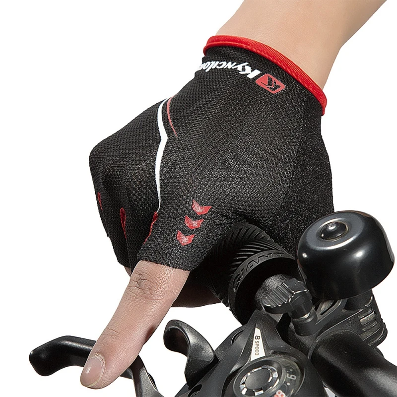 

1pair Men Women Cycling Bike Bicycle Gloves Outdoor Sports Breathable Bike Gloves Half Finger Sponge Pad Gloves