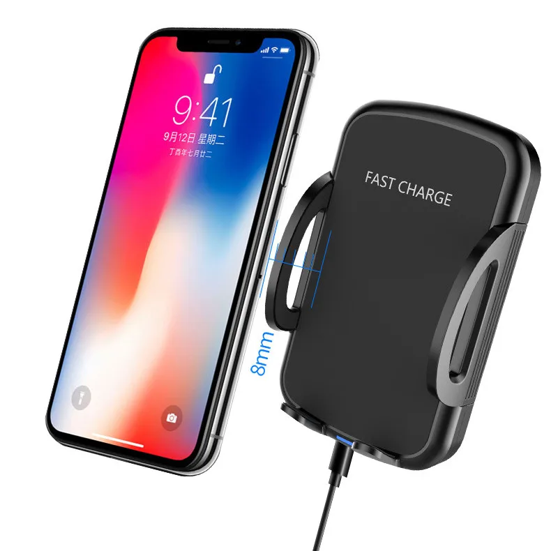 Автомобильное беспроводное зарядное устройство BEHATRD Qi для iPhone XS Max X 8 10 Вт быстрая