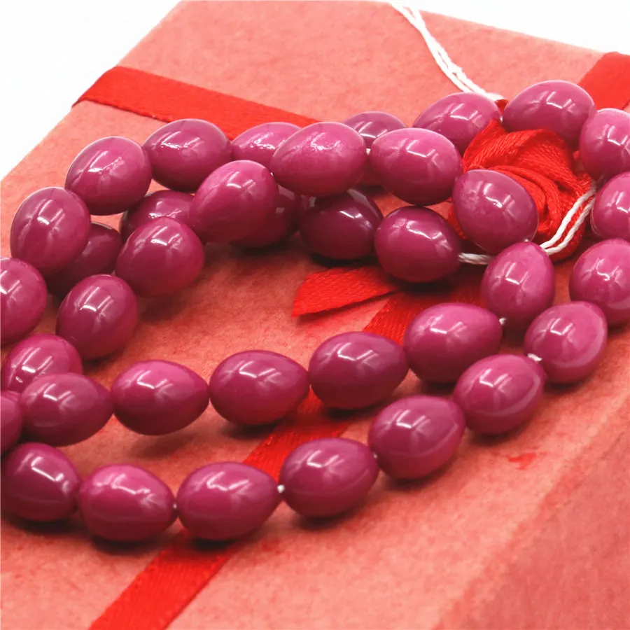 Модные бусины 7x9 мм имитация жемчуга розово красные искусственный жемчуг