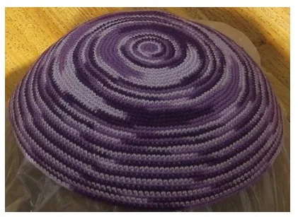 16cm Высокое качество ручной вязки YARMULKE KIPPAH вихревые цветные - Цвет: 16cm