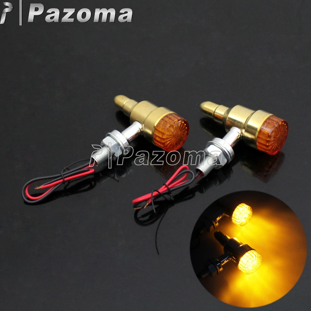 

Motorcycle Amber Light Turn Signal Indicators Emark 12V Blinker Flashers for Harley Custom Chopper Cafe Racer