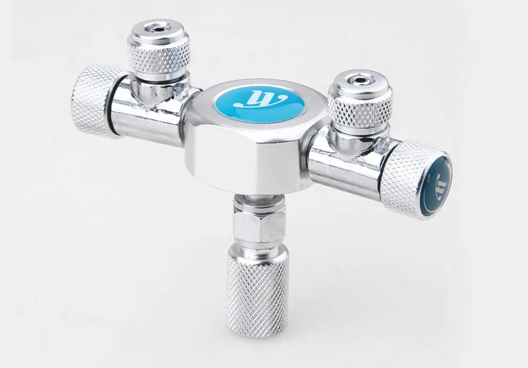 2 outlet connector 110 В 220 В Аквариум CO2 регулятор JIS m22-14 W21.8 CGA320 интерфейс обратный клапан счетчик пузырьков Магнитный Соленоидный клапан - Цвет: 2 outlet connector