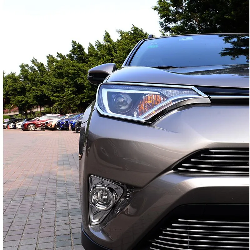 Для Toyota RAV4 2017 2018 ABS Хромированная Автомобильная передняя фара