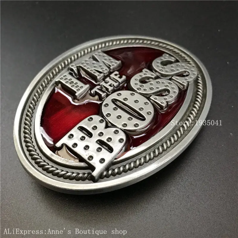 Лидер продаж I'm Босс Металлические пряжки ремня ковбой веревки слова 4 см