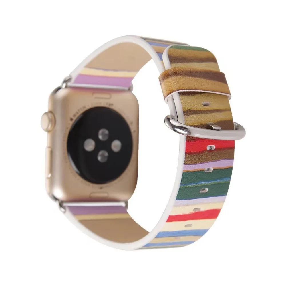 Модные кожаные часы iWatch Apple 38 мм 42 мм для мужчин и женщин спортивный браслет для ремня Замена мужской t браслет для iWatch Народно-пользовательский стиль